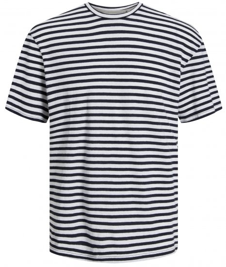 Jack & Jones JPRCC SOFT Linen Blend T-Shirt Night Sky - Magliette - Magliette Uomo Taglie Forti