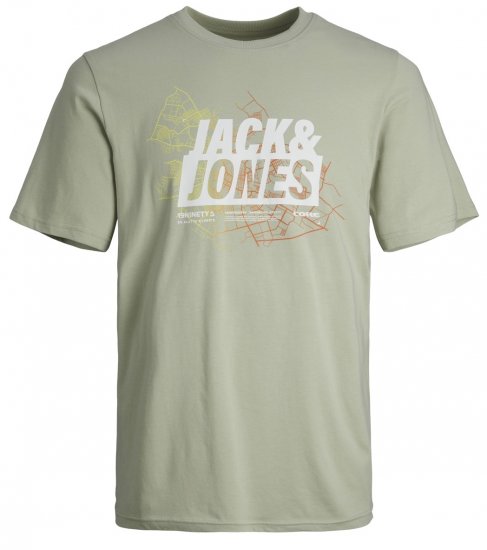 Jack & Jones JCOMAP SUMMER LOGO Desert sage - Magliette - Magliette Uomo Taglie Forti
