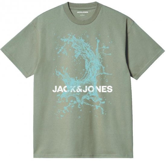 Jack & Jones JCOOCEAN SPLASH T-Shirt Desert Sage - Magliette - Magliette Uomo Taglie Forti