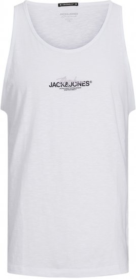 Jack & Jones JORARUBA BRANDING TANK TOP Bright White - Magliette - Magliette Uomo Taglie Forti