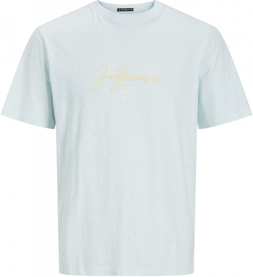 Jack & Jones JORARUBA BRANDING TEE SS CREW NECK Skylight - Magliette - Magliette Uomo Taglie Forti