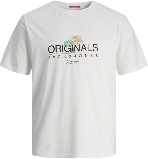 Jack & Jones JORCASEY T-Shirt Crew Neck Bright White - Magliette - Magliette Uomo Taglie Forti