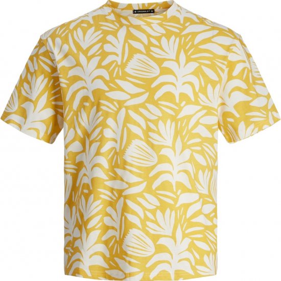 Jack & Jones JORMARBELLA T-Shirt Cloud Dancer/Yellow - Magliette - Magliette Uomo Taglie Forti