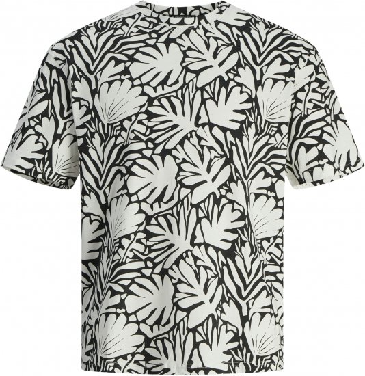 Jack & Jones JORMARBELLA T-Shirt Cloud Dancer/Black - Magliette - Magliette Uomo Taglie Forti