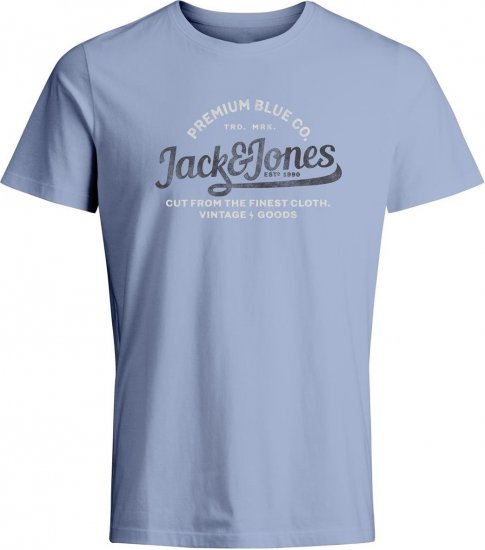 Jack & Jones JPRBLULOUIE SS TEE CREW NECK Cerulean - Magliette - Magliette Uomo Taglie Forti