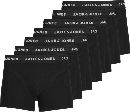 Jack & Jones HUEY Trunks 7-Pack Black - Intimo & costumi da bagno - Intimo Taglie Forti Uomo