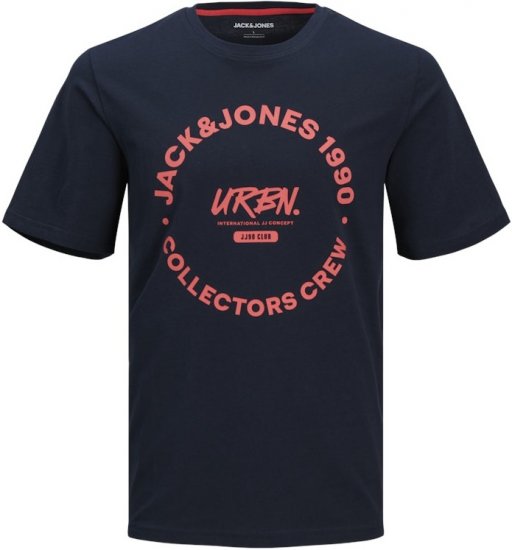 Jack & Jones Simon Crew Neck T-Shirt Blue - Magliette - Magliette Uomo Taglie Forti