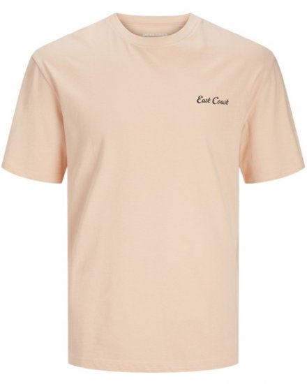 Jack & Jones Zekiel Crew Neck T-Shirt Peach Parfait - Magliette - Magliette Uomo Taglie Forti