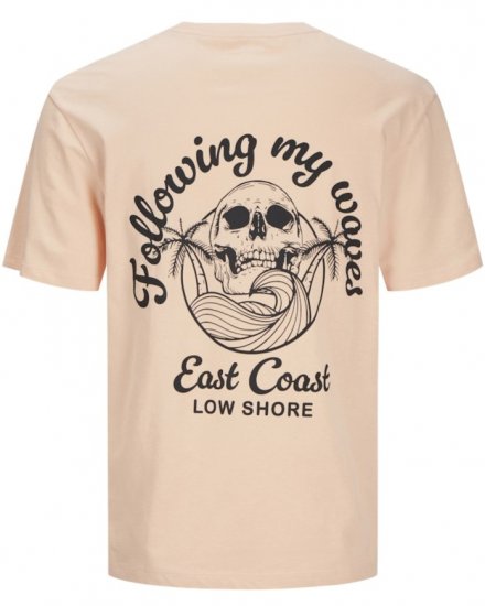 Jack & Jones Zekiel Crew Neck T-Shirt Peach Parfait - Magliette - Magliette Uomo Taglie Forti