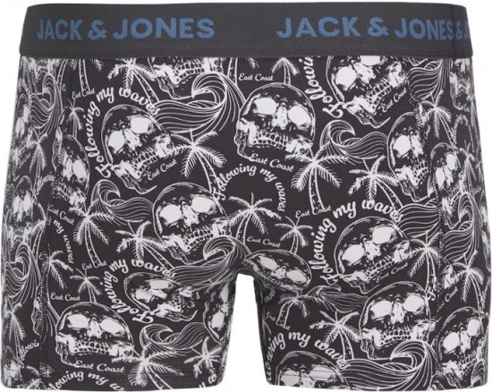 Jack & Jones Damon Skull Trunks 3-Pack Black - Intimo & Costumi da bagno - Intimo Taglie Forti Uomo
