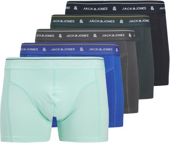 Jack & Jones Ron Soldi Trunks 5-Pack Grey - Intimo & costumi da bagno - Intimo Taglie Forti Uomo