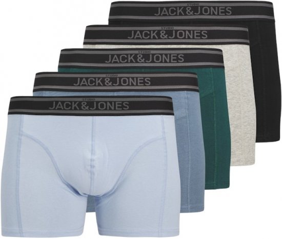 Jack & Jones Kyle Solid Trunks 5-Pack Deep Teal - Intimo & costumi da bagno - Intimo Taglie Forti Uomo