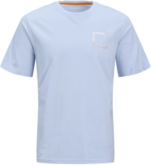 Jack & Jones Verner Crew Neck T-Shirt Chambray Blue - Magliette - Magliette Uomo Taglie Forti