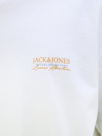 Jack & Jones Summer Vibes Crew Neck T-Shirt White - Magliette - Magliette Uomo Taglie Forti