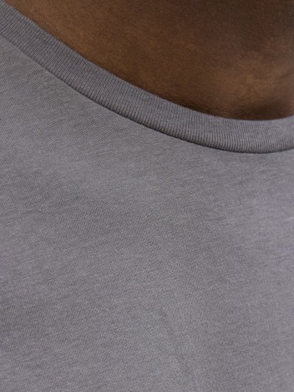 Jack & Jones Jaxon Crew Neck T-Shirt Castlerock - Magliette - Magliette Uomo Taglie Forti