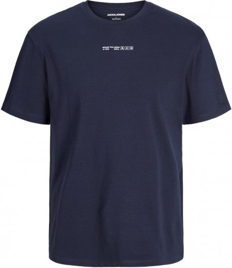 Jack & Jones Ayce Crew Neck T-Shirt Blue - Magliette - Magliette Uomo Taglie Forti