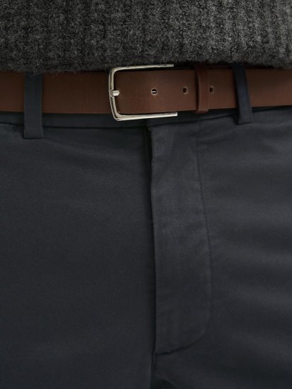 Jack & Jones Ollie Franco Chino Pants with Belt Dark Navy - Jeans & pantaloni - Jeans & Pantaloni Uomo Taglie Forti