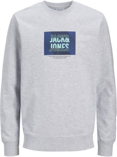 Jack & Jones HUDSON Sweatshirt White Melange - Felpe & felpe con cappuccio - Felpe & Felpe con Cappuccio Uomo Taglie Forti