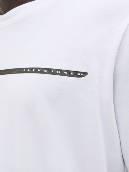 Jack & Jones FUSION Full Branding T-Shirt Bright White - Magliette - Magliette Uomo Taglie Forti