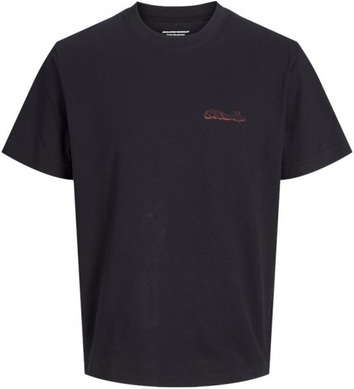 Jack & Jones Retiro Crew Neck T-Shirt Black - Magliette - Magliette Uomo Taglie Forti