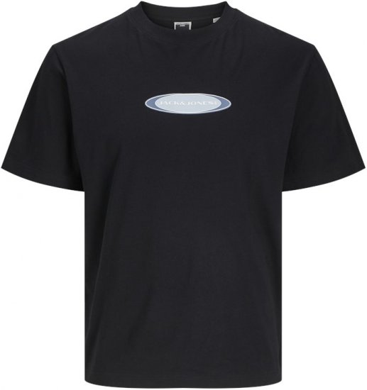 Jack & Jones Pacer Branding Print T-Shirt Black - Magliette - Magliette Uomo Taglie Forti