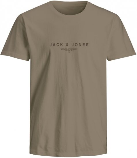 Jack & Jones Harris Crew Neck T-Shirt Brown - Magliette - Magliette Uomo Taglie Forti