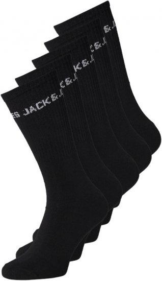 Jack & Jones BASIC LOGO Tennis Socks 5-Pack Black - Intimo & costumi da bagno - Intimo Taglie Forti Uomo