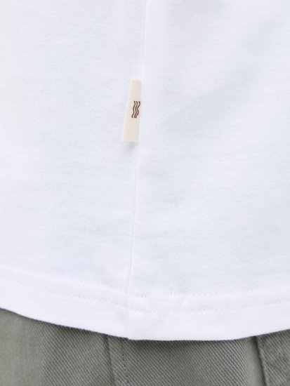 Jack & Jones Vira Branding Crew Neck T-Shirt Bright White - Magliette - Magliette Uomo Taglie Forti