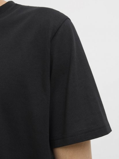 Jack & Jones Vira Branding Crew Neck T-Shirt Black - Magliette - Magliette Uomo Taglie Forti