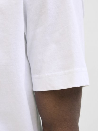 Jack & Jones Calma Crew Neck T-Shirt Bright White - Magliette - Magliette Uomo Taglie Forti