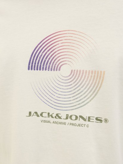Jack & Jones Calma Crew Neck T-Shirt Sweet Corn - Magliette - Magliette Uomo Taglie Forti