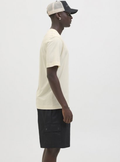 Jack & Jones Calma Crew Neck T-Shirt Sweet Corn - Magliette - Magliette Uomo Taglie Forti
