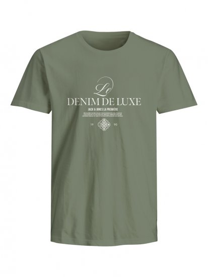 Jack & Jones Jayce Crew Neck T-Shirt Hedge Green - Magliette - Magliette Uomo Taglie Forti