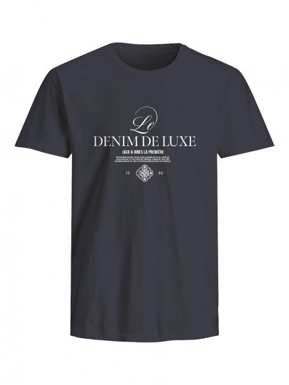 Jack & Jones Jayce Crew Neck T-Shirt Blue Nights - Magliette - Magliette Uomo Taglie Forti