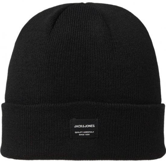 Elegante berretto nero lavorato a maglia Jack & Jones disponibile su Motley Denim. Realizzato in materiale morbido e resistente,