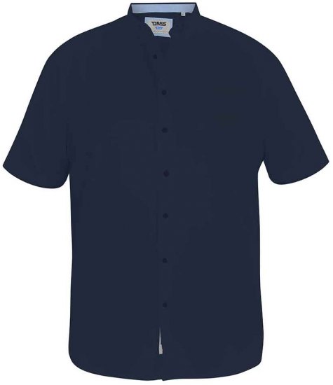 D555 James Short Sleeve Oxford Shirt Navy - Camicie - Camicie Taglie Forti Uomo