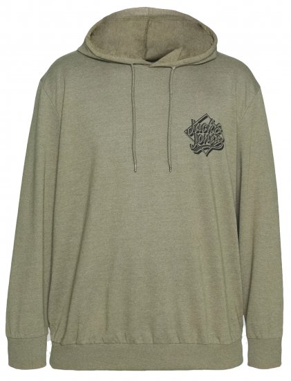 Jack & Jones Jorbrad Hoodie Dusty Olive - Felpe & felpe con cappuccio - Felpe & Felpe con Cappuccio Uomo Taglie Forti