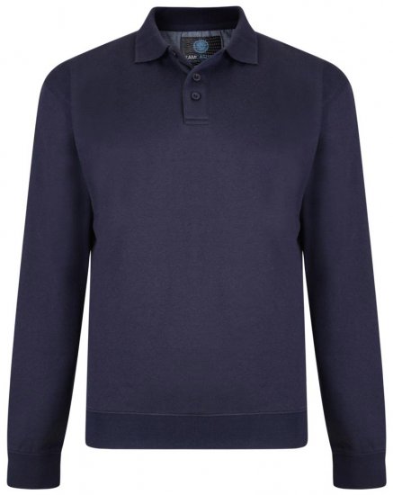Kam Jeans Collar Sweatshirt Navy - Felpe & felpe con cappuccio - Felpe & Felpe con Cappuccio Uomo Taglie Forti