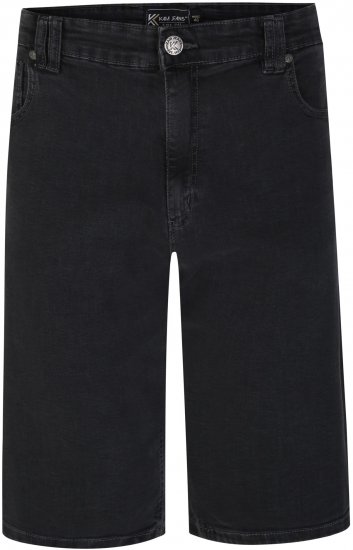 Kam Jeans 101 Stretch Jean Shorts Charcoal - Shorts - Pantaloncini Uomo Taglie Forti