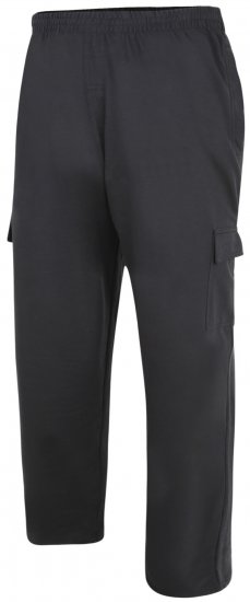 Kam Jeans Lightweight Sweatpants with Cargo pocket Black - Pantaloni & pantaloncini tuta - Pantaloni Tuta Uomo Taglie Forti