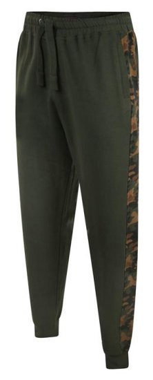 Kam Jeans 236 Camo Print Panelled Joggers Khaki - Pantaloni & pantaloncini tuta - Pantaloni Tuta Uomo Taglie Forti