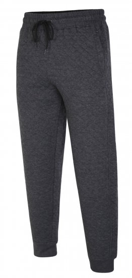 Kam Jeans 238 Quilted Jersey Joggers Charcoal - Pantaloni & pantaloncini tuta - Pantaloni Tuta Uomo Taglie Forti