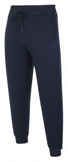 Kam Jeans 238 Quilted Jersey Joggers Navy - Pantaloni & pantaloncini tuta - Pantaloni Tuta Uomo Taglie Forti