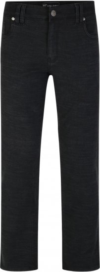 Kam Jeans 264 Slub Weave 5 Pocket Stretch Pants Charcoal - Jeans & pantaloni - Jeans & Pantaloni Uomo Taglie Forti