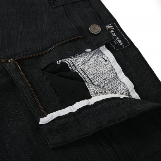 Kam Jeans 264 Slub Weave 5 Pocket Stretch Pants Charcoal - Jeans & pantaloni - Jeans & Pantaloni Uomo Taglie Forti