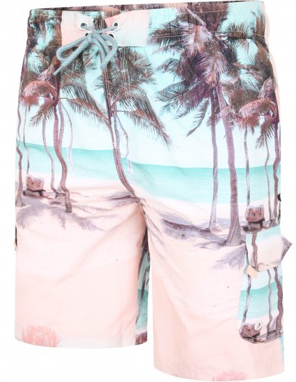 Kam Jeans 3000 Palm Print Cargo Swimshorts - Intimo & costumi da bagno - Intimo Taglie Forti Uomo