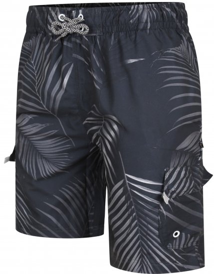 Kam Jeans 3002 Leaf Print Cargo Swimshorts - Intimo & costumi da bagno - Intimo Taglie Forti Uomo