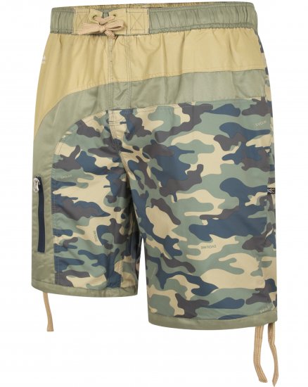 Kam Jeans 3004 Camo Panel Board Swimshorts - Intimo & costumi da bagno - Intimo Taglie Forti Uomo