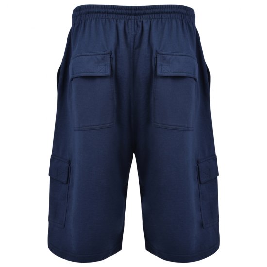 Kam Jeans Cargo Joggers shorts Navy - Pantaloni & pantaloncini tuta - Pantaloni Tuta Uomo Taglie Forti