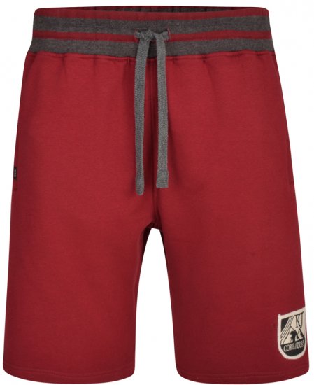 Kam Jeans 327 Jersey Shorts Burgundy - Pantaloni & pantaloncini tuta - Pantaloni Tuta Uomo Taglie Forti